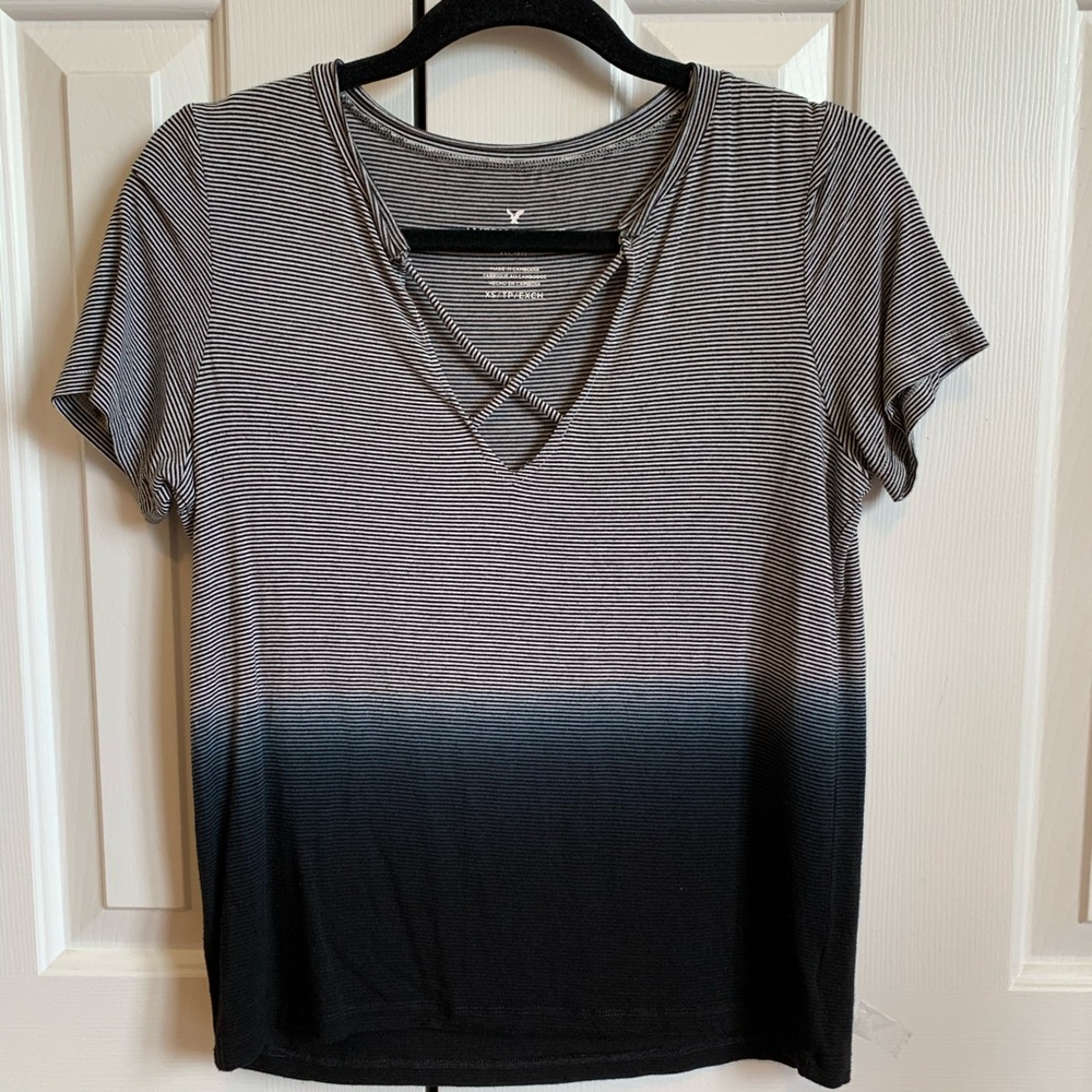 American Eagle striped ombré top, size xsmall